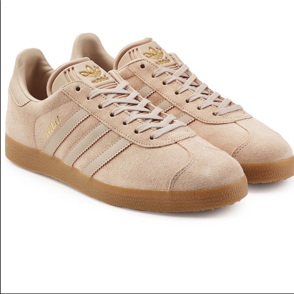 Adidas Gazelle Suede Nude Tan Sneakers